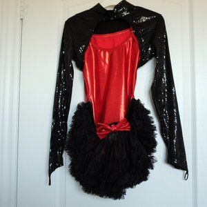 COPY - COPY - Hamilton’s Theatrical Supply black red sequins dance dress CXL